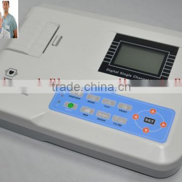 Newest type Multi language Portable Digital 1 channel Electrocardiograph ECG EKG Machine with printer CE/ISO certified