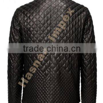 Men's Quilted Leather Jacket