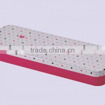 Wholesale rectangular tin pencil box,pencil case high quality metal tin