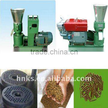 Flat-die wood sawdust pellet machine