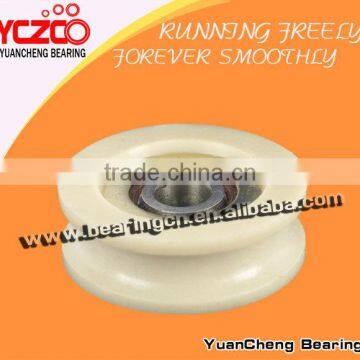 U groove wheel/roller guide for sliding closet door