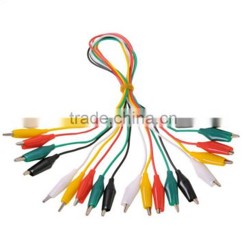 5 Color 10pcs Double-ended Test Leads Alligator Crocodile Roach Clip Jumper Wire