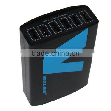 VOXLINK 5V 10A 50W 6-Port USB Car Charger Travel Intelligent Detect Charging Adapter photo-5