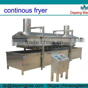 continuous belt fryer for puffed food snack frying machine