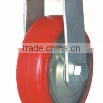 caster wheel with high quality for cart and hand truck , Industrial Fixed Plate PU Caster Wheel