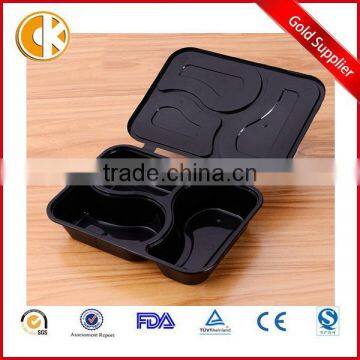 Wholesale plastic boxes sealed preserving folding container with lid connected