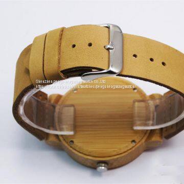 New Design Genuine Leather Crystal Quartz Lady Watch photo-4