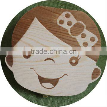 Unique Christmas Gifts Custom Children Toy Organizer Storage Baby Milk Teeth Laser Wooden Growth Memory Tooth Gift Packing Box photo-2