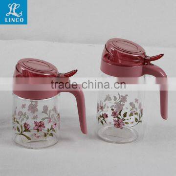 Food Safe Large Glass Oil Pot and bottle With Handle