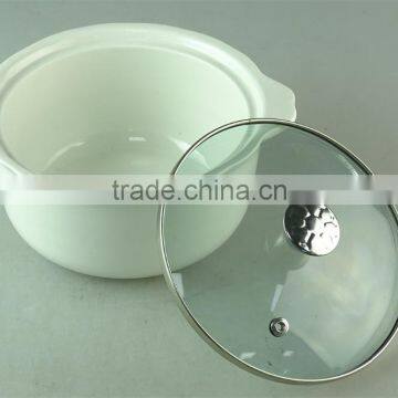 Cream Ceramic Soup Tureen With Glass Cover/lid in Stocklot for Home Use photo-2