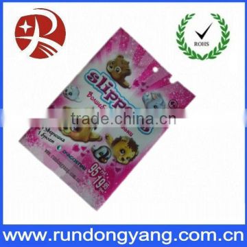 Colorful laminated bags for food packaging