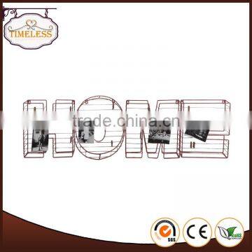 New design metal HOME letter card holder