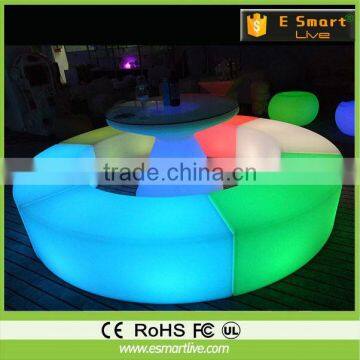 2016 Round shape Beautiful and practical colorful LED Bar stool