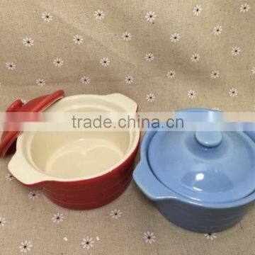 Stocked Industrial Ceramic Soup Pot Milk Pot Dessert Bowl