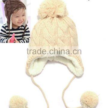 Baby Hat Warm Winter Cap For Baby Boy Girl Children's Crochet Earflap Hats Caps photo-3