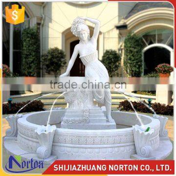 Europen white water marble fountain with beautiful lady for sale NTMF-019LI