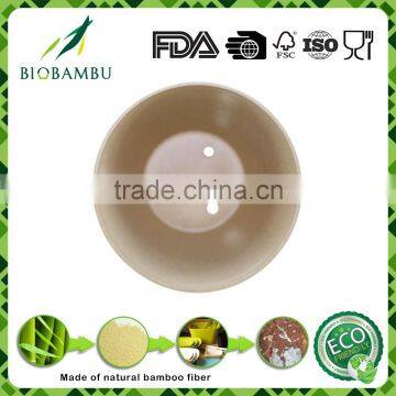 Manufacturer Supply Best Selling Items Bamboo Fiber Flower Pot With Tray photo-2