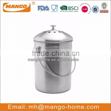 2015 Hot Sale Kitchen Stainless Steel Compost Bin