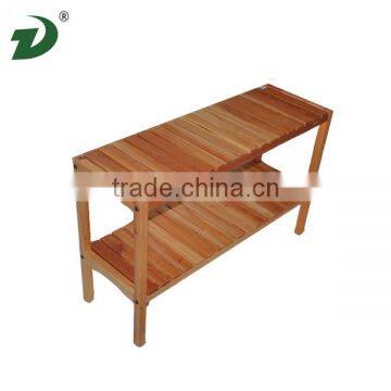 2 Tiers Wooden Shoe Bench Rack photo-2