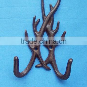 home decoration, cast iron Antlers hooks