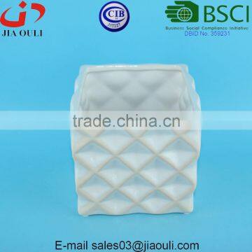 Dimple With Whitewash Design Cheap Square Ceramic Flower Pots and Planters photo-5