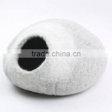 2017 China Supplies Cheap Handmade Kat Vilt Huis 100% Wool Cat House in Stock photo-3