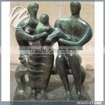 Factory casting family imitation bronze statue