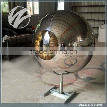 Large Stainless Steel Eyeball Metal Garden Sculpture