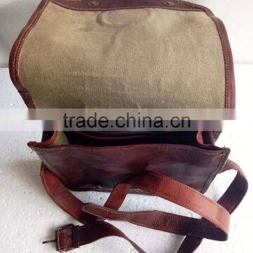 High Quality Handmade Vintage Stone Embossed Leather Women Satchel Bag photo-3