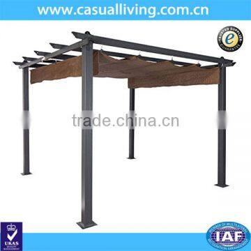 High Quality Steel Pergola Gazebo With Retractable Canopy