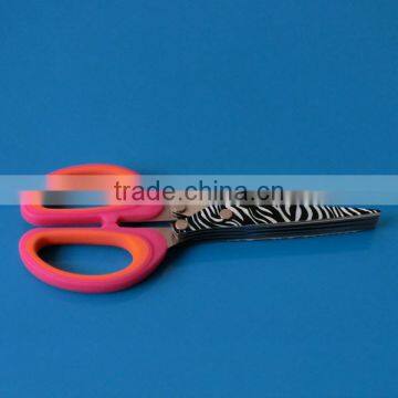 Herb Scissors With 5 Blades,zebra-stripe