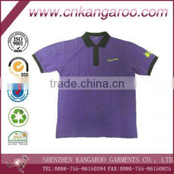 UBI staff apparel silkscreen printed cotton pique polo shirts for male pump attendants