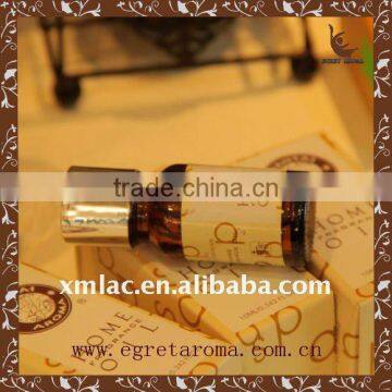 aromatherapy oil in 10ml brown bottle with gold cap