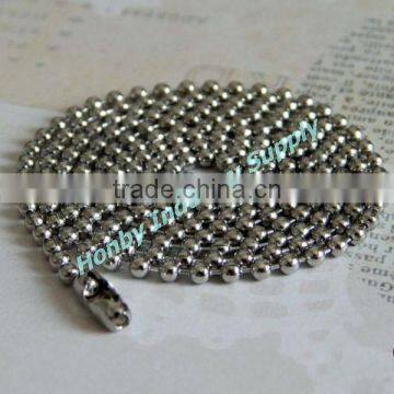 Custom 2.4mm Silver Metal Dog Tag Ball Chain