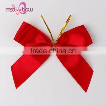 Wedding Decoration Pre-tied Satin Ribbon Bow With Twist Tie photo-2