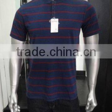 Mens Henley Neck Striped T-Shirt photo-2