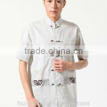 chinese man short sleeve restaurant waiter uniform