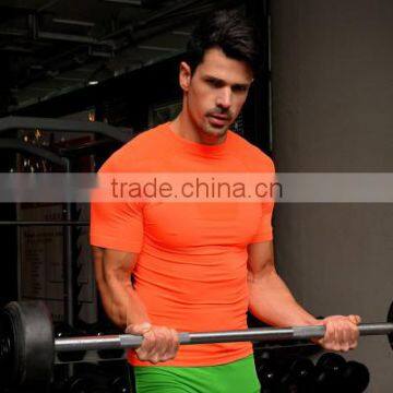 Custom Gym Fitness Workout T Shirt For Men Summer Style Seamless T Shirt photo-3