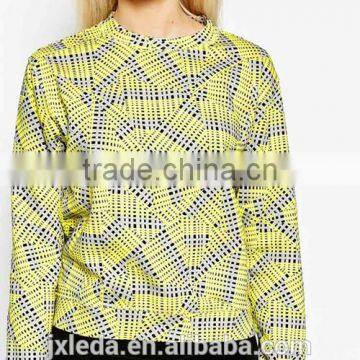 All-over Print Long Sleeve Grid Pullover Sweatshirts Custom in Nanchang photo-3