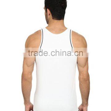 Mens Plain White Custom Gym Singlets for Mens photo-4