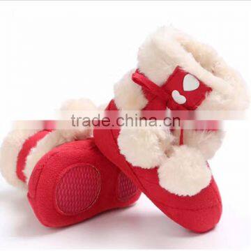 2017 Winter Suitable Wholesale Soft Woolen Baby Kids Cute Girls Snow Boots photo-2