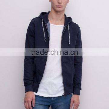 Wholesale Men Custom Plain Casual Zipper-up Neoprene Hoodie photo-1