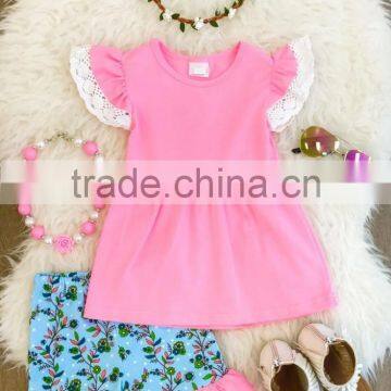 Girls Outfit 2 Pieces Boutique Clothing Set Kids Printed Cotton Baby Shorts Set photo-3