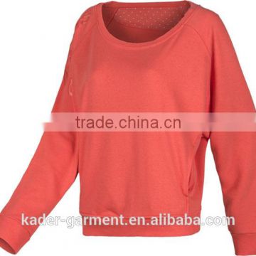 Autumn Winter 2014 Casual Crew Neck Pullover Plain Sweatshirt Women Sweatshirt