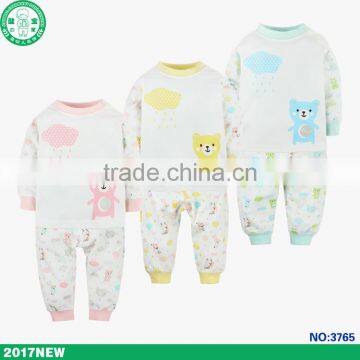 Wholesale pretty cute cotton knitted children clothing with 2 pcs sets china baby wear