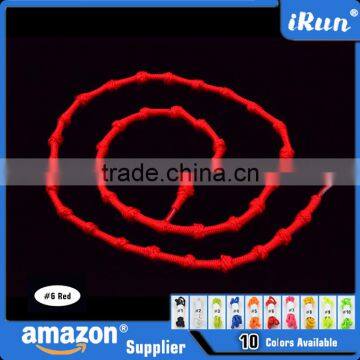 Elastic Bamboo Knot Shoelace For Marathon, Running,Cycling, Travelling~Neon Pink Green Elastic Laces With Knots~Accept Custom photo-5