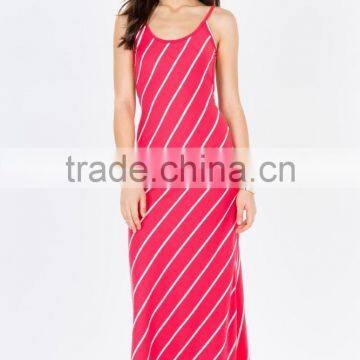 Classic Allover Stripe Print Maxi Dresses for Women photo-3
