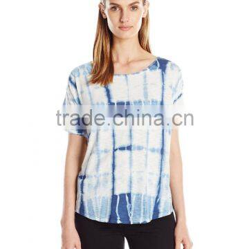 Women's Fashion Good Looking Short Sleeve Wholesale Tie Dye T-Shirt photo-3