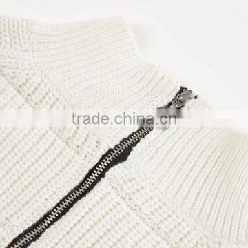 Most Popular New Design Woman Merino Wool Bomber Blank Jacket Sweater With Zipper photo-5