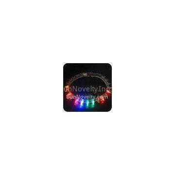 6 Color Fiber Optic Rainbow Colorful Flashing LED Necklace For Promotional Gift SR-LN180